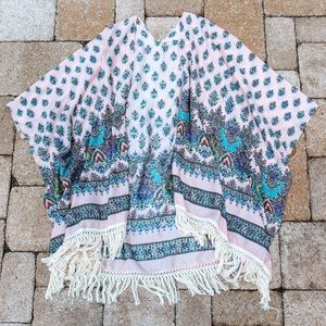 Fringe kimono
